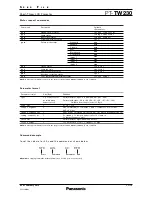 Preview for 11 page of Panasonic PT-TW230 Specification