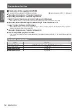 Preview for 14 page of Panasonic PT-TW230E Operating Instructions Manual