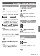 Preview for 31 page of Panasonic PT-TW230E Operating Instructions Manual