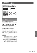 Preview for 37 page of Panasonic PT-TW230E Operating Instructions Manual