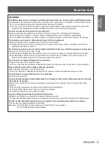 Preview for 5 page of Panasonic PT-TW230U Operating Instructions Manual