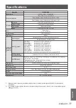 Preview for 77 page of Panasonic PT-TW230U Operating Instructions Manual