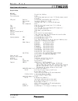 Preview for 2 page of Panasonic PT-TW231R Spec File