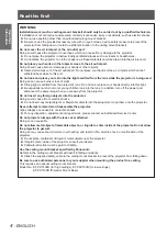 Предварительный просмотр 4 страницы Panasonic PT-TW231RE Operating Instructions Manual