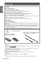 Preview for 6 page of Panasonic PT-TW231RE Operating Instructions Manual