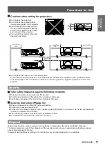 Предварительный просмотр 11 страницы Panasonic PT-TW231RE Operating Instructions Manual