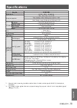 Preview for 75 page of Panasonic PT-TW231RE Operating Instructions Manual