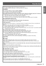 Предварительный просмотр 5 страницы Panasonic PT-TW240E Operating Instructions Manual