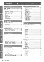 Preview for 8 page of Panasonic PT-TW240E Operating Instructions Manual