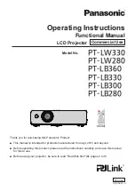 Panasonic PT-TW250 Operating Instructions Manual preview