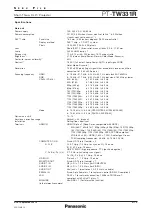 Preview for 2 page of Panasonic PT-TW331R Specifications