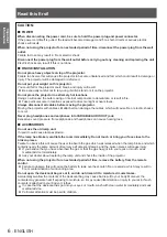 Предварительный просмотр 6 страницы Panasonic PT-TW331RE Operating Instructions Manual