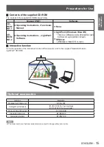 Предварительный просмотр 15 страницы Panasonic PT-TW331RE Operating Instructions Manual