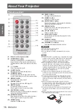 Предварительный просмотр 16 страницы Panasonic PT-TW331RE Operating Instructions Manual