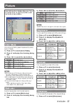 Предварительный просмотр 37 страницы Panasonic PT-TW331RE Operating Instructions Manual