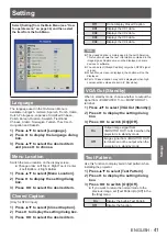 Предварительный просмотр 41 страницы Panasonic PT-TW331RE Operating Instructions Manual