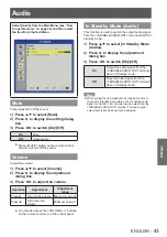 Предварительный просмотр 43 страницы Panasonic PT-TW331RE Operating Instructions Manual