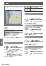 Предварительный просмотр 46 страницы Panasonic PT-TW331RE Operating Instructions Manual