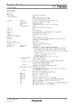 Preview for 2 page of Panasonic PT-TW340 Manual