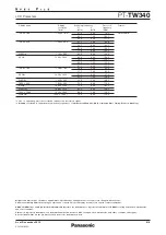 Preview for 8 page of Panasonic PT-TW340 Manual