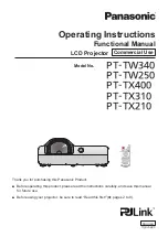 Panasonic PT-TW340 Operating Instructions Manual preview