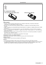 Preview for 9 page of Panasonic PT-TW340 Operating Instructions Manual