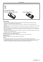 Предварительный просмотр 9 страницы Panasonic PT-TW340 Operating Instructions Manual