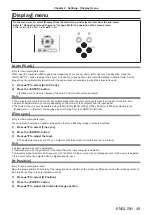 Предварительный просмотр 49 страницы Panasonic PT-TW340 Operating Instructions Manual