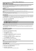 Preview for 79 page of Panasonic PT-TW381R Operating Instructions Manual