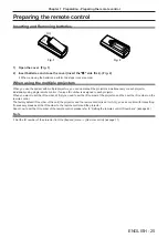 Preview for 25 page of Panasonic PT-TX340 Operating Instructions Manual