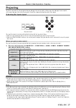 Preview for 37 page of Panasonic PT-TX340 Operating Instructions Manual