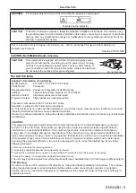 Preview for 5 page of Panasonic PT-TX430 Operating Instructions (Functional Manual)