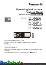 Panasonic PT-VMZ60 Operating Instructions Manual preview