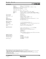 Preview for 3 page of Panasonic PT-VW330 Specification Sheet