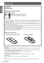 Предварительный просмотр 8 страницы Panasonic PT-VW330U Operating Instructions Manual