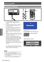 Предварительный просмотр 28 страницы Panasonic PT-VW330U Operating Instructions Manual