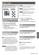 Предварительный просмотр 39 страницы Panasonic PT-VW330U Operating Instructions Manual