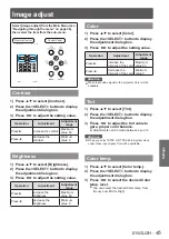 Предварительный просмотр 45 страницы Panasonic PT-VW330U Operating Instructions Manual