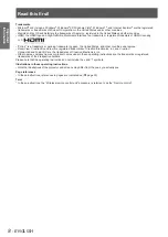 Preview for 8 page of Panasonic PT-VW430EA Operating Instructions Manual