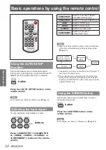 Preview for 32 page of Panasonic PT-VW430EA Operating Instructions Manual