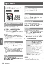 Preview for 38 page of Panasonic PT-VW431DE Operating Instructions Manual