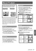 Preview for 41 page of Panasonic PT-VW431DE Operating Instructions Manual