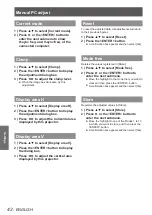 Preview for 42 page of Panasonic PT-VW431DE Operating Instructions Manual