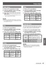 Preview for 45 page of Panasonic PT-VW431DE Operating Instructions Manual