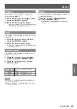 Preview for 49 page of Panasonic PT-VW431DE Operating Instructions Manual