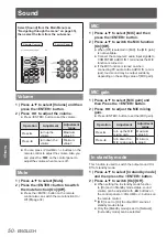 Preview for 50 page of Panasonic PT-VW431DE Operating Instructions Manual