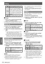 Preview for 54 page of Panasonic PT-VW431DE Operating Instructions Manual