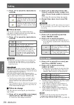 Preview for 56 page of Panasonic PT-VW431DE Operating Instructions Manual