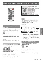 Preview for 33 page of Panasonic PT-VW431DU Operating Instructions Manual