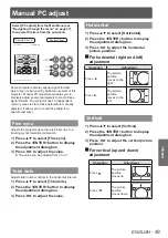 Preview for 43 page of Panasonic PT-VW431DU Operating Instructions Manual